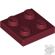 Lego PLATE 2X2, Dark red