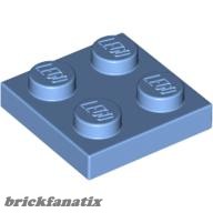 Lego PLATE 2X2, Medium blue