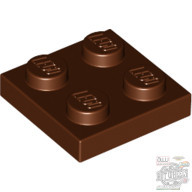 Lego Plate 2x2, Reddish brown