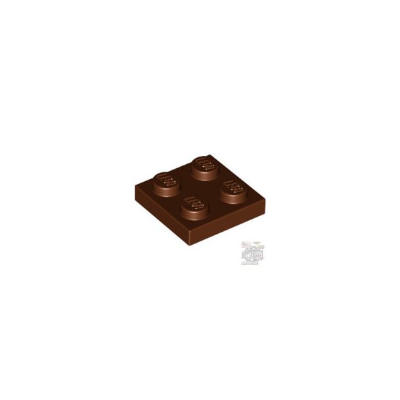Lego Plate 2x2, Reddish brown