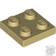 Lego Plate 2x2, Tan