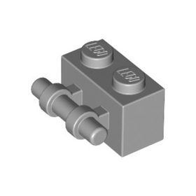   Lego Brick, Modified 1 x 2 with Bar Handle on Side, Light bluish gray