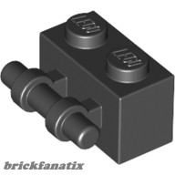 Lego BRICK 1X2 WITH STICK, Black