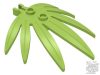 Lego Plant Leaves 6 x 5 Swordleaf with Split U Clip Thick, Lime