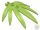 Lego Plant Leaves 6 x 5 Swordleaf with Split U Clip Thick, Lime