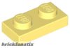 Lego Plate 1 X 2, Bright light yellow