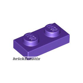 Lego Plate 1 X 2, Dark purple
