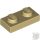 Lego Plate 1 X 2, Tan