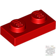 Lego PLATE 1X2, Bright red