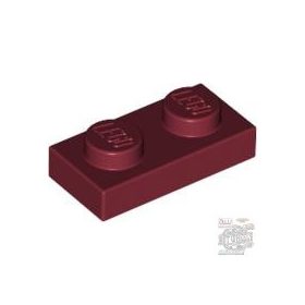 Lego PLATE 1X2, Dark red