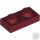 Lego PLATE 1X2, Dark red