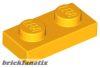 Lego PLATE 1X2, Flame yellowish orange