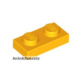 Lego PLATE 1X2, Flame yellowish orange