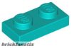 Lego PLATE 1X2, Turquoise