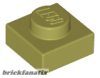 Lego Plate 1 x 1, Olive green