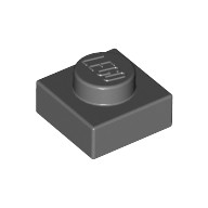 Lego PLATE 1X1, Dark grey