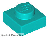 Lego PLATE 1X1, Dark turquoise
