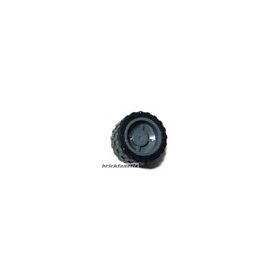   Lego Wheel 18mm D. x 14mm with Black Tire 24 x 14 Shallow Tread (30285 / 30648), Dark bluish gray