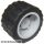 Lego Wheel 18mm D. x 14mm with Black Tire 24 x 14 Shallow Tread (30285 / 30648), Light bluish gray