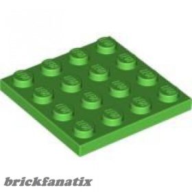 Lego Plate 4 X 4, Bright green