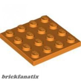 Lego Plate 4 X 4, Orange