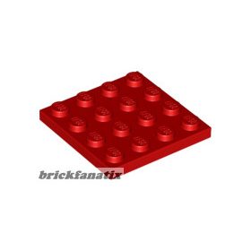 Lego Plate 4 X 4, Red