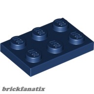 Lego PLATE 2X3, Dark blue