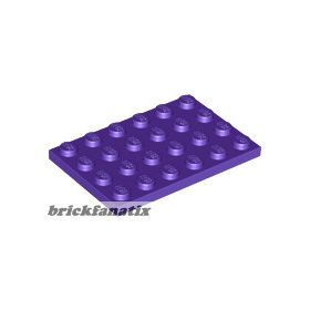 Lego Plate 4 X 6, Dark purple