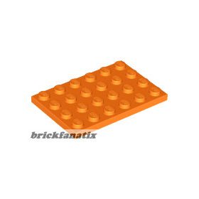 Lego Plate 4 X 6 , Orange