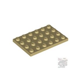 Lego Plate 4 X 6, Tan