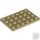 Lego Plate 4 X 6, Tan