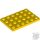 Lego Plate 4 X 6, Yellow