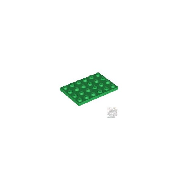 Lego Plate 4X6, Green