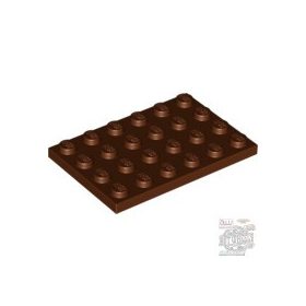 Lego Plate 4X6, Reddish brown