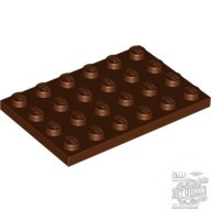 Lego Plate 4X6, Reddish brown