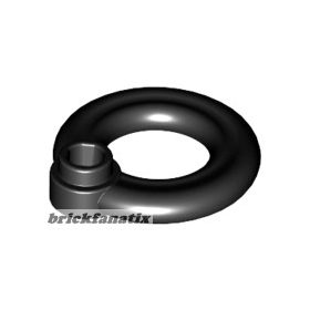   Lego Minifigure, Utensil Flotation Ring (Life Preserver), Black