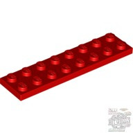 Lego Plate 2X8, Bright red