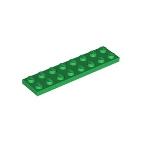 Lego Plate 2X8, Green