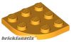 Lego Plate, Round Corner 3 x 3, Bright light orange