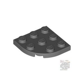 Lego Plate, Round Corner 3 x 3, Dark bluish gray