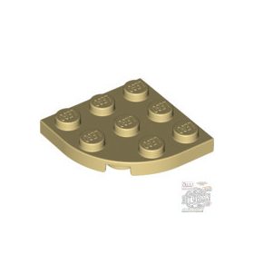 Lego Plate, Round Corner 3 x 3, Tan