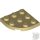 Lego Plate, Round Corner 3 x 3, Tan