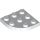 Lego Plate, Round Corner 3 x 3, White