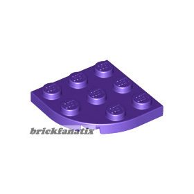 Lego Plate 3X3, 1/4 Circle, Dark purple