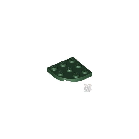 Lego Plate 3X3, 1/4 Circle, Earth green