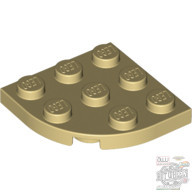 Lego Plate 3X3, 1/4 Circle, Tan