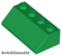 Lego ROOF TILE 2X4/45°, Green