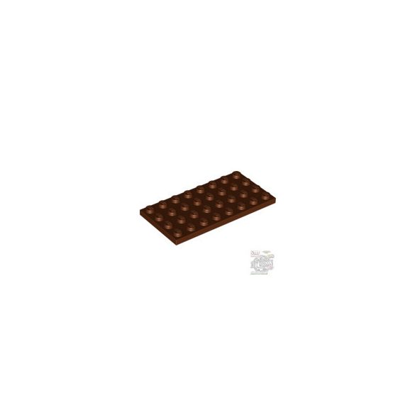 Lego Plate 4X8, Reddish brown