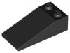 Lego ROOF TILE 2X4X1, 18°, Black
