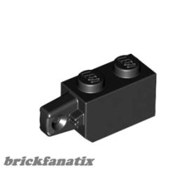  Lego Hinge Brick 1 x 2 Locking with 1 Finger Vertical End, Black